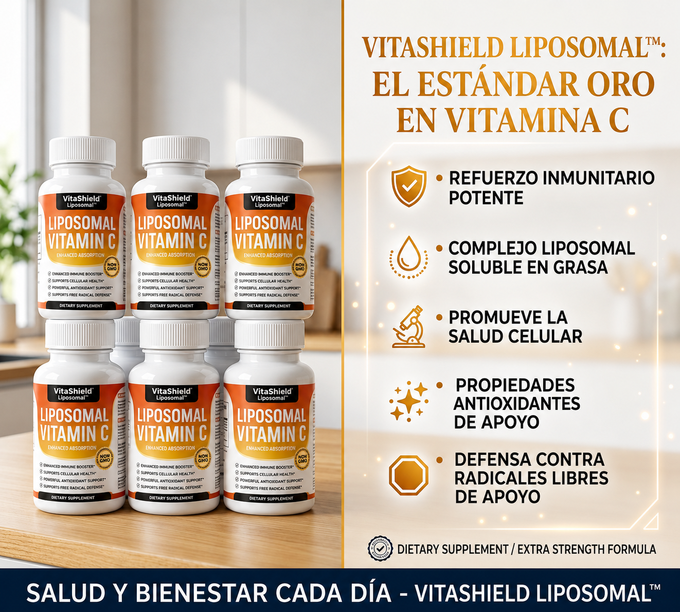 VitaShield Liposomal™ – Maximiza tu Inmunidad con Vitamina C