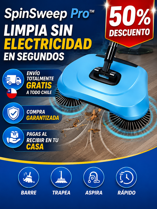 SpinSweep Pro™ – Limpia Sin Electricidad en Segundos